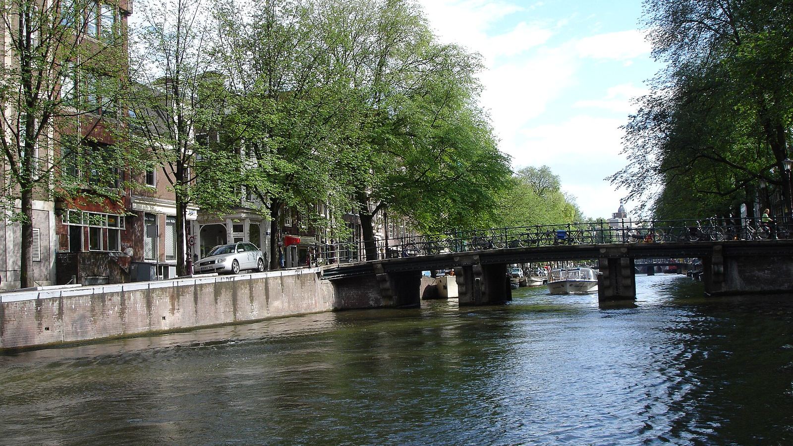 A canal and bridge in Amsterdam's canal ring
