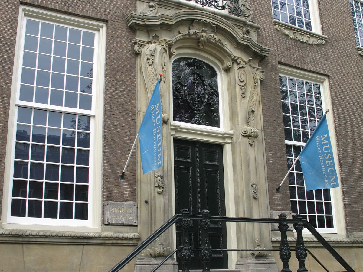 Una entrada de casa de canal en el Herengracht, Ámsterdam